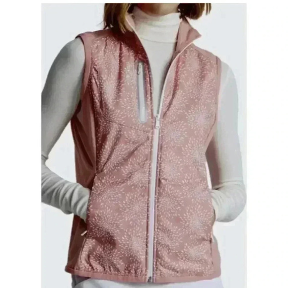 RLX Golf Ralph Lauren Women's Pink White Sleeveless Full-Zip Vest NWT $178 M - Picture 3 of 13